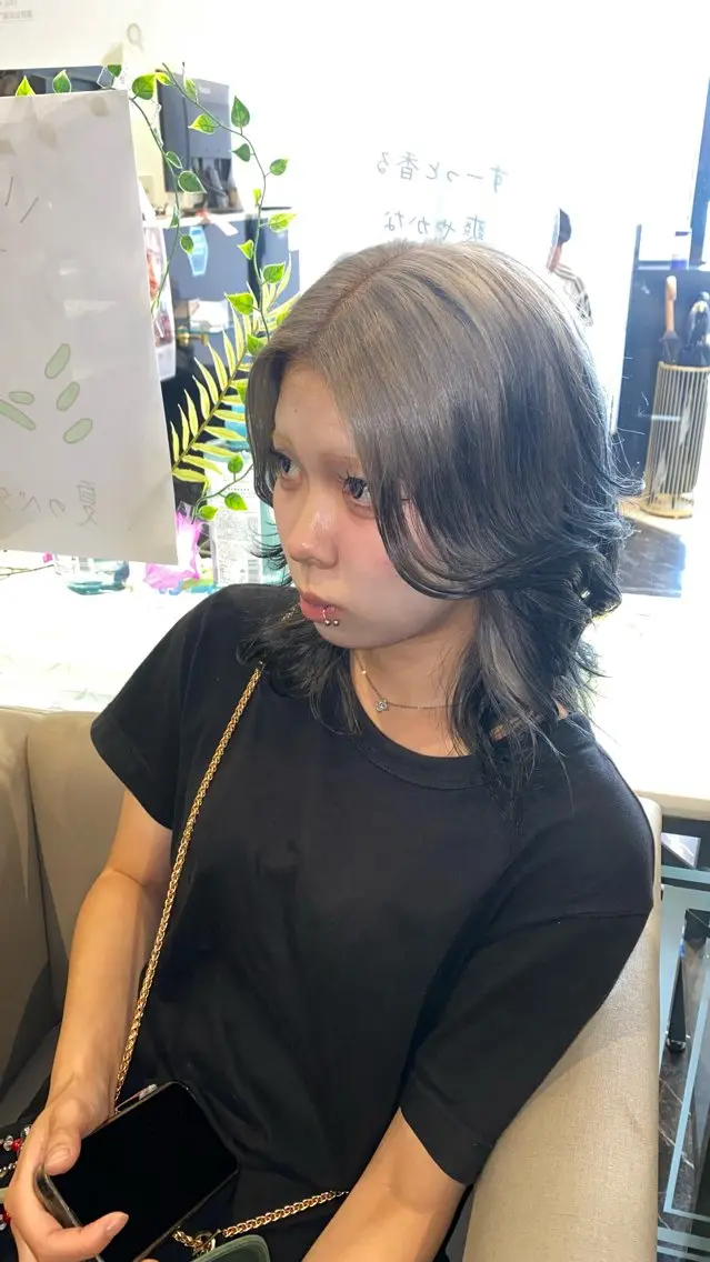 セミロング カラー デザインカラー ヘアカラー 水野 聖哉のヘアスタイル