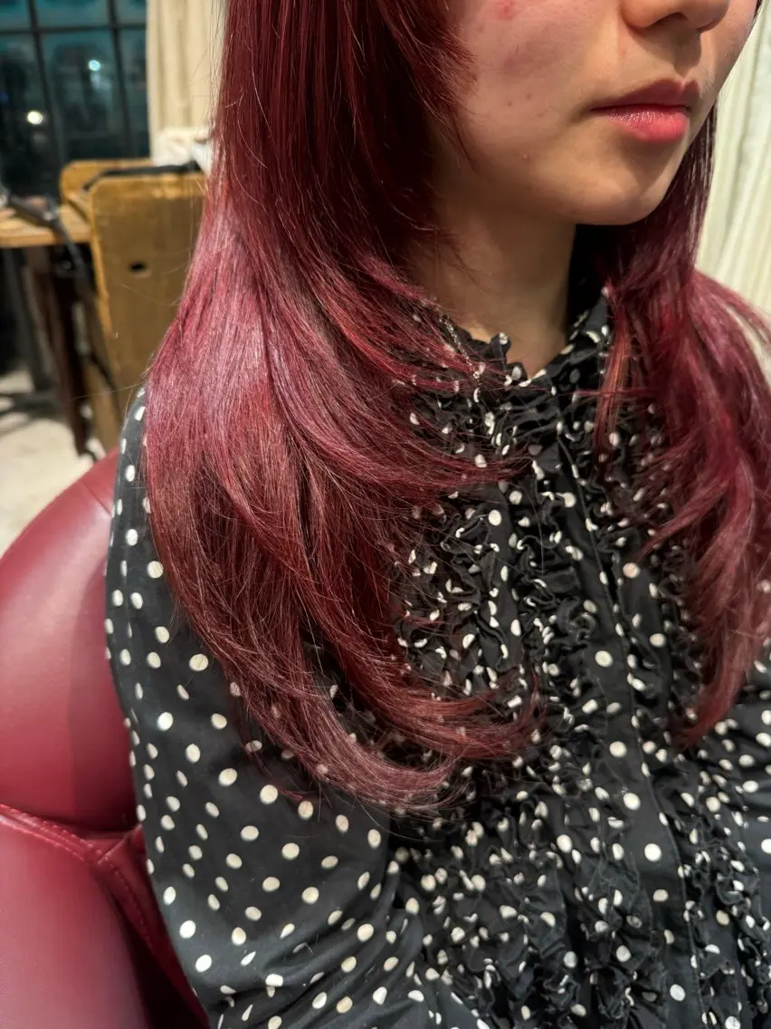 ロング レイヤーカット カット ヘアカラー 高橋 葵のヘアスタイル