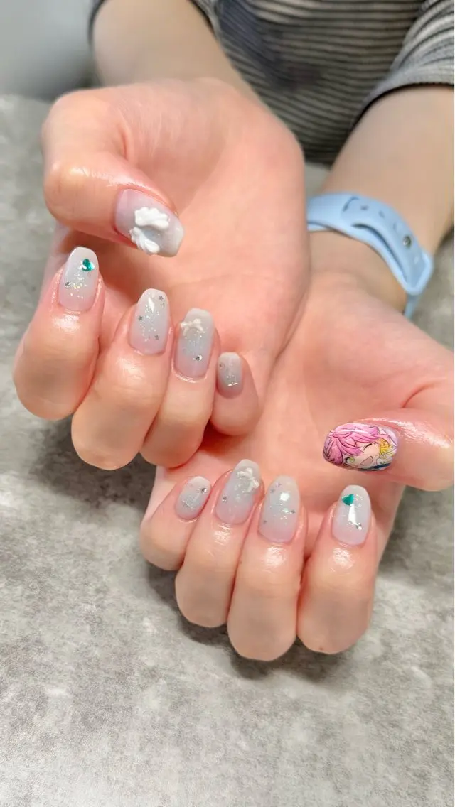 ネイル ハンドネイル ハンドケア shino🌟 痛ネイルのネイルデザイン