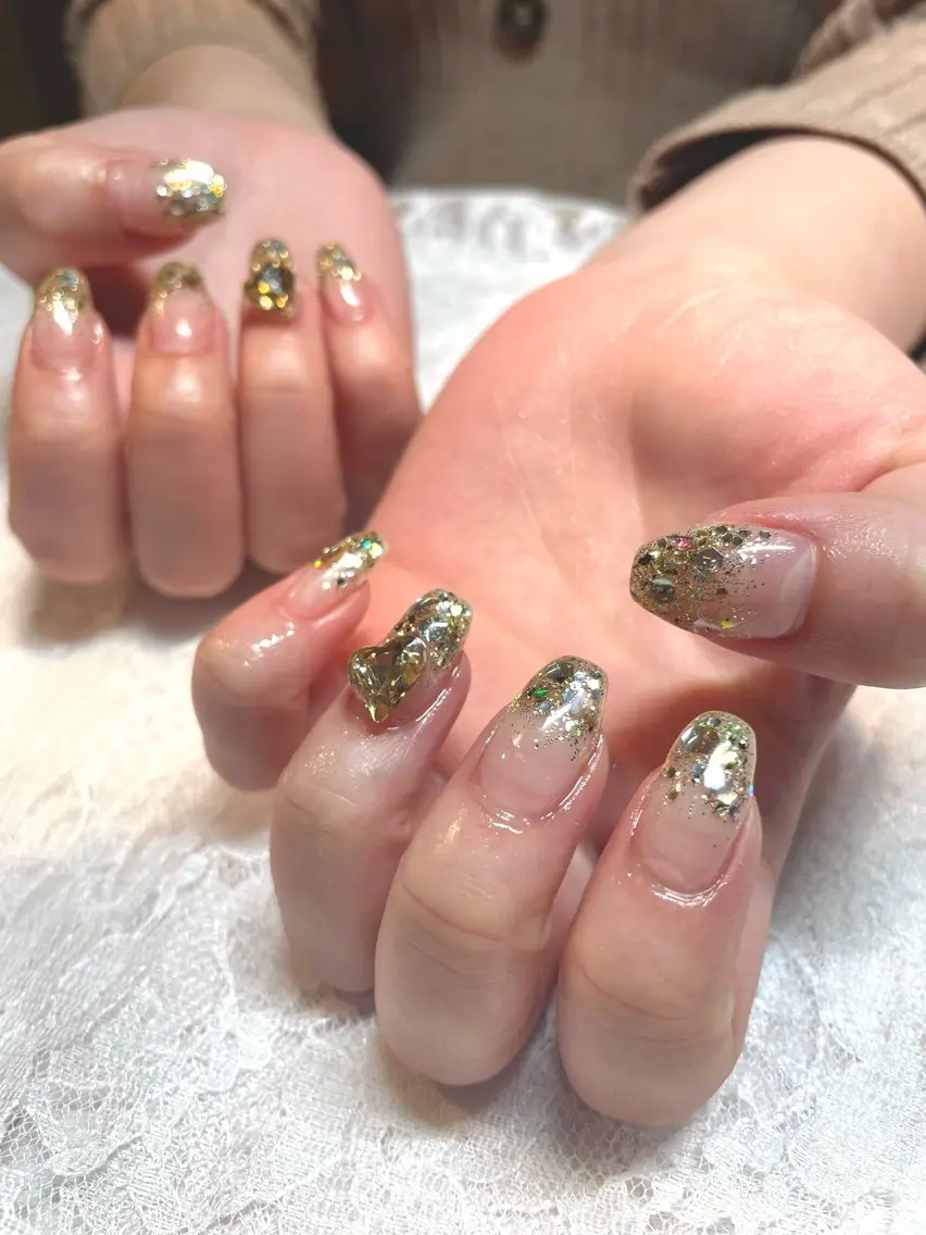 ネイル ホログラムネイル ハンドネイル Nail ヌシん家 AKANEのネイルデザイン