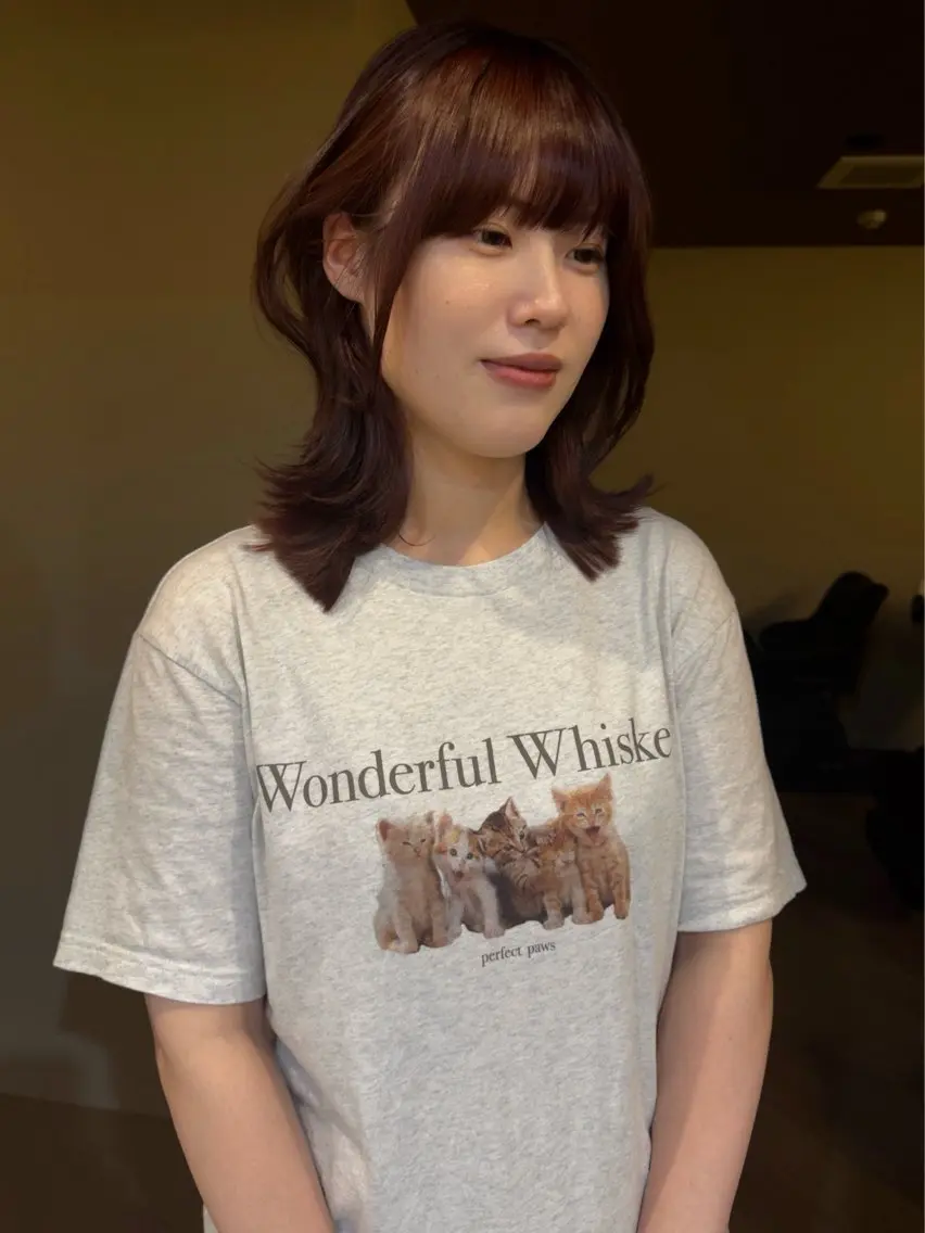 ミディアム カラー shiro.kobe 森彩華のヘアスタイル