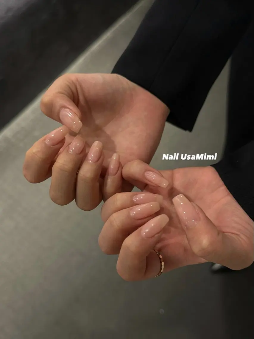 ネイル ワンカラーネイル シンプルネイル ハンドネイル 本町NailUsaM imi MOMOKAのネイルデザイン
