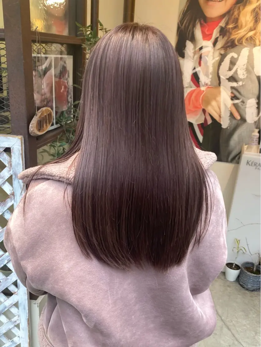 ロング カラー 透明感カラー ラベンダーカラー ウチダ ユウヤのヘアスタイル