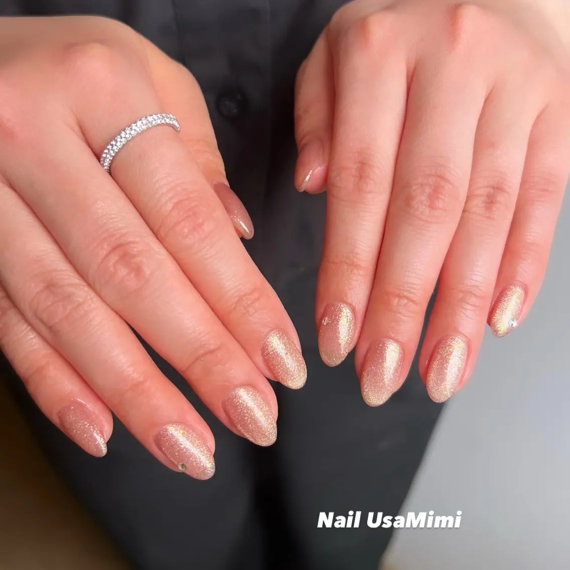 ネイル アートネイル ジェルネイル 韓国ネイル パラジェル ピンク ハンドネイル 本町ネイルNail UsaMimiのネイルデザイン