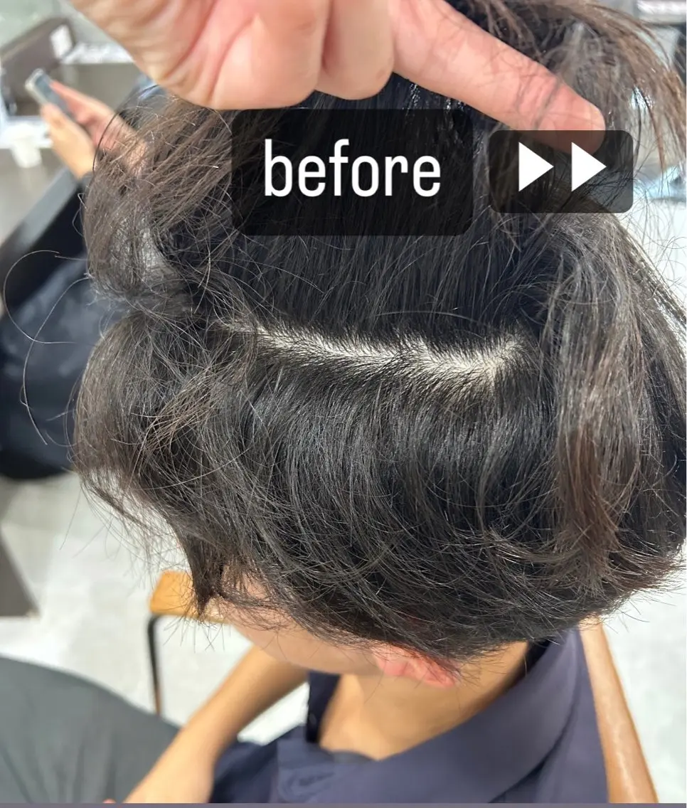 メンズ カット 縮毛矯正 トリートメント ヘッドスパ ヘアセット カズキ🌼曲がる 縮毛矯正のヘアスタイル