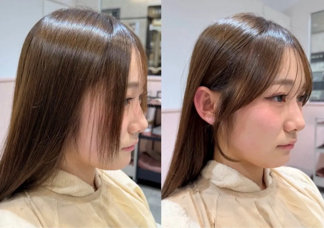 カット レイヤー/艶カラー なんば/Manakaのヘアスタイル