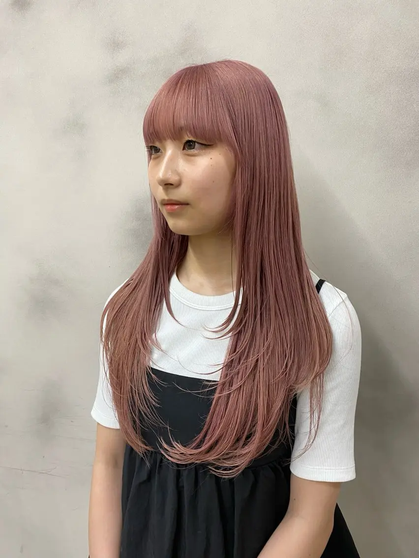 ロング カラー ヘアカラー トリートメント なおちまる/酒井菜緒 ダブルカラー/長野市のヘアスタイル