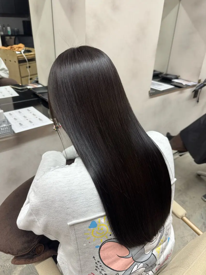 ロング パーマ カット 縮毛矯正 木村 蓮のヘアスタイル