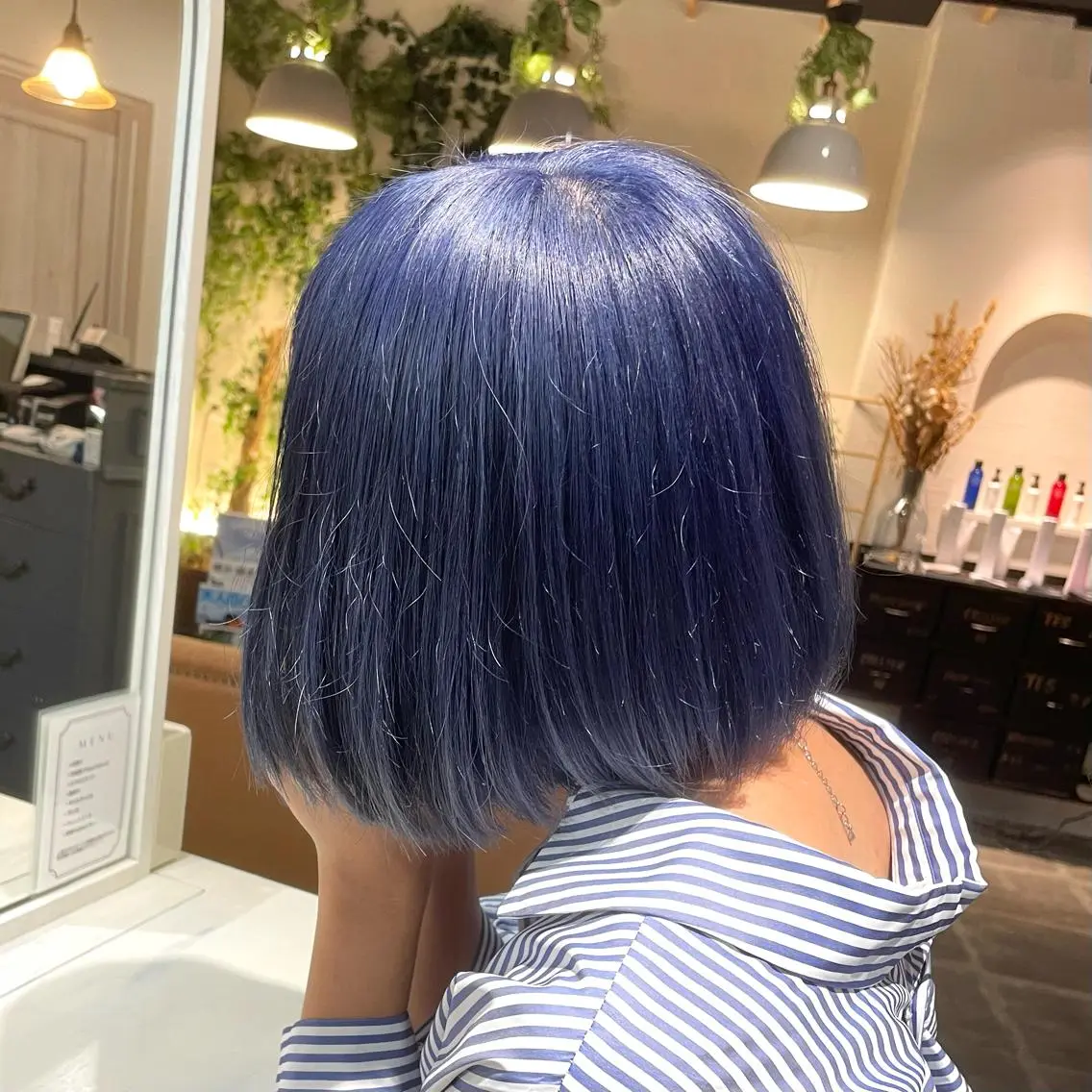ミディアム カラー ブリーチ ブルーカラー 🫟メンズスタイル 特化型マナ🫟のヘアスタイル