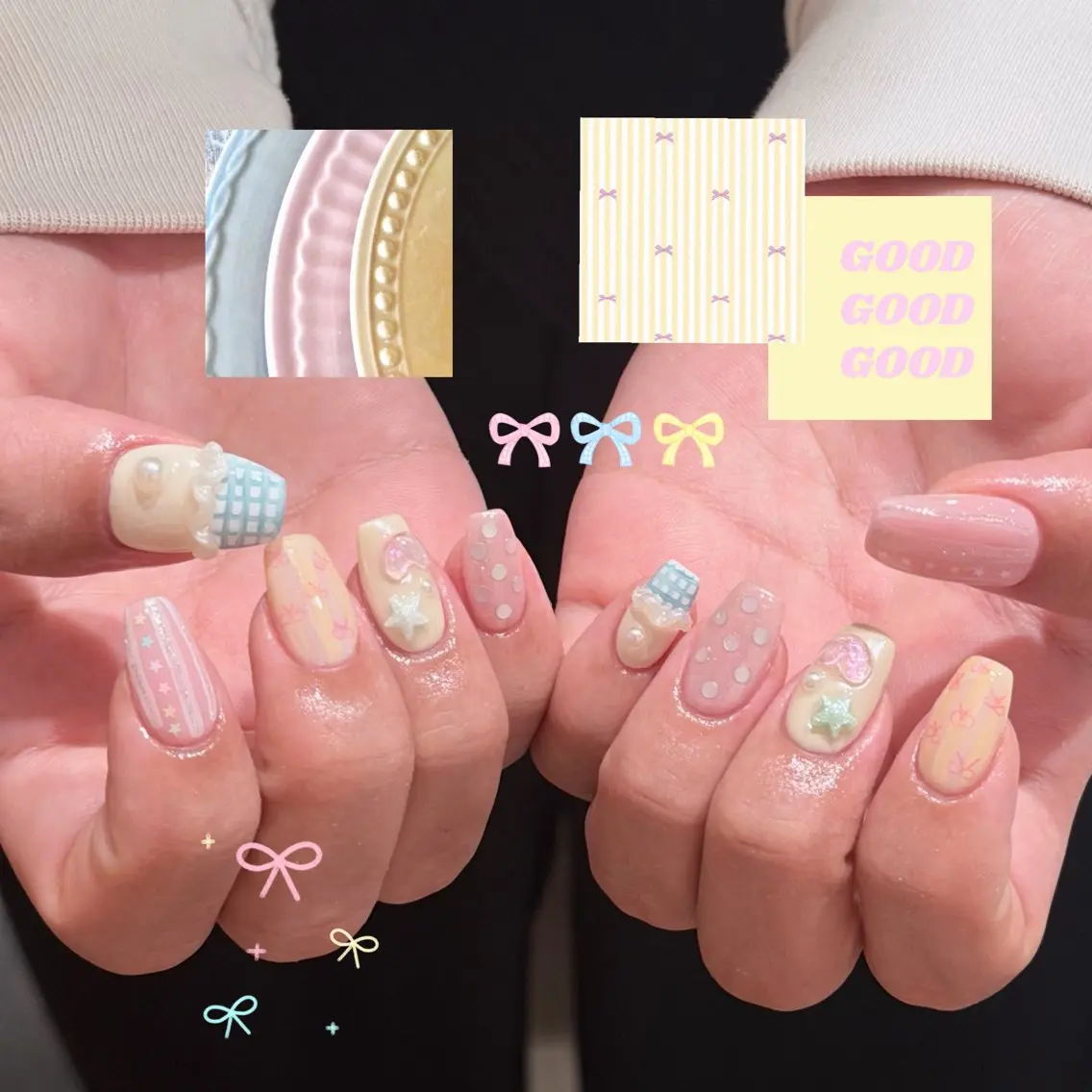 ネイル ハンドネイル 🎀フェイ フェイ🫧💗のネイルデザイン