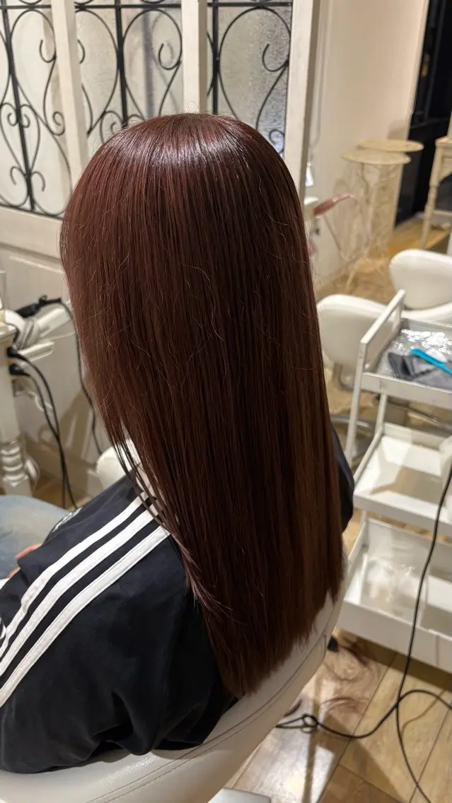 セミロング カラー カット トリートメント 似合わせ 顔周りYUUGAのヘアスタイル