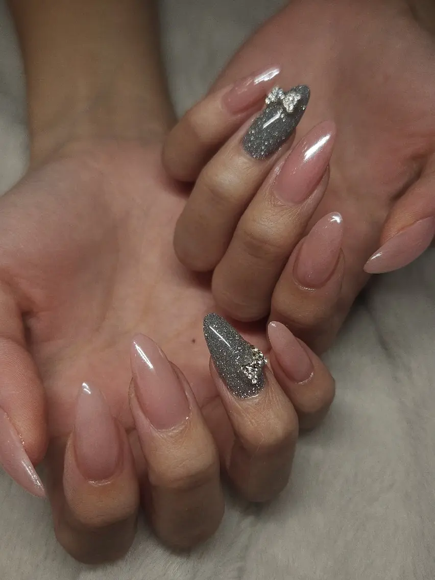ネイル リボン ハンドネイル mukuby_ manamiのネイルデザイン