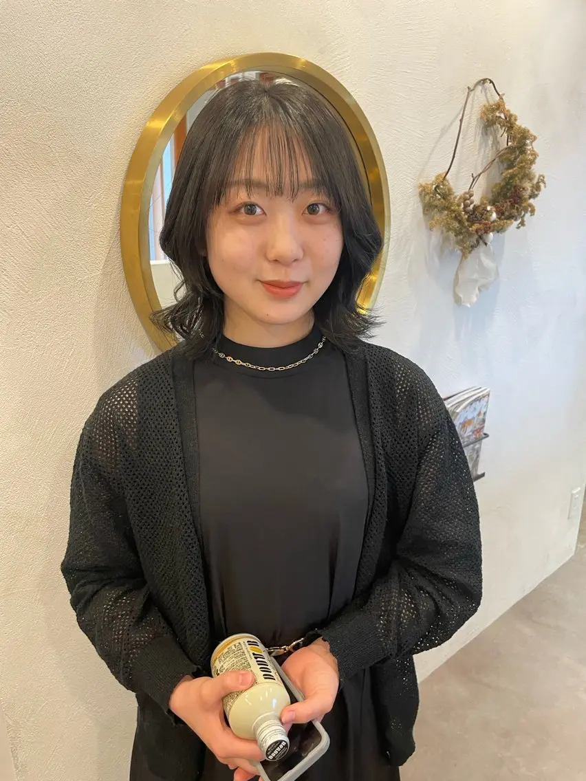 ミディアム カラー 透明感カラー グレージュ カット ヘアカラー トリートメント kako /透明感カラー🤍のヘアスタイル