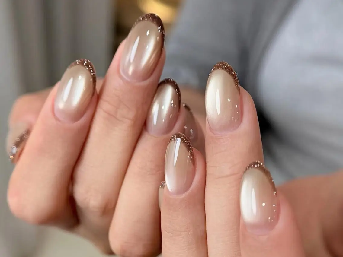 ネイル メンズ メンズ韓国風 学生(メンズ向け) ボルドー ブラウン チークネイル ハンドネイル ハンドケア NEW NAIL KaKa❤️🔥のネイルデザイン