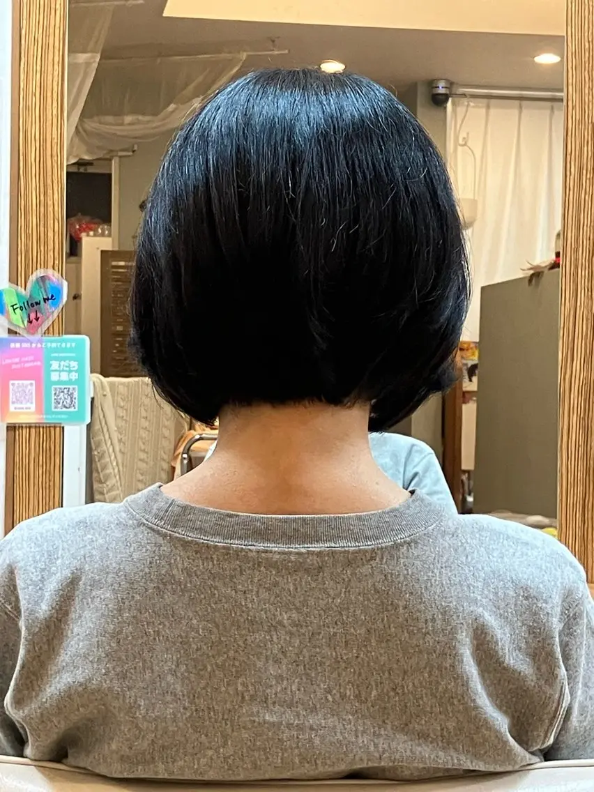 ショート 高畑駅×縮毛矯正 縮毛矯正×湯浅貴子のヘアスタイル