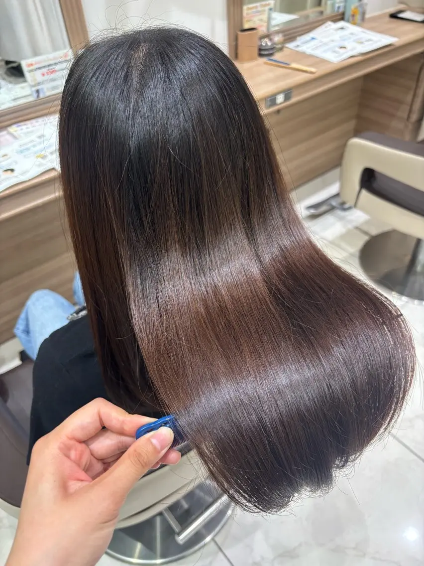 ロング 髪質改善 トリートメント カット トリートメント 縮毛矯正 /鈴木かのんのヘアスタイル