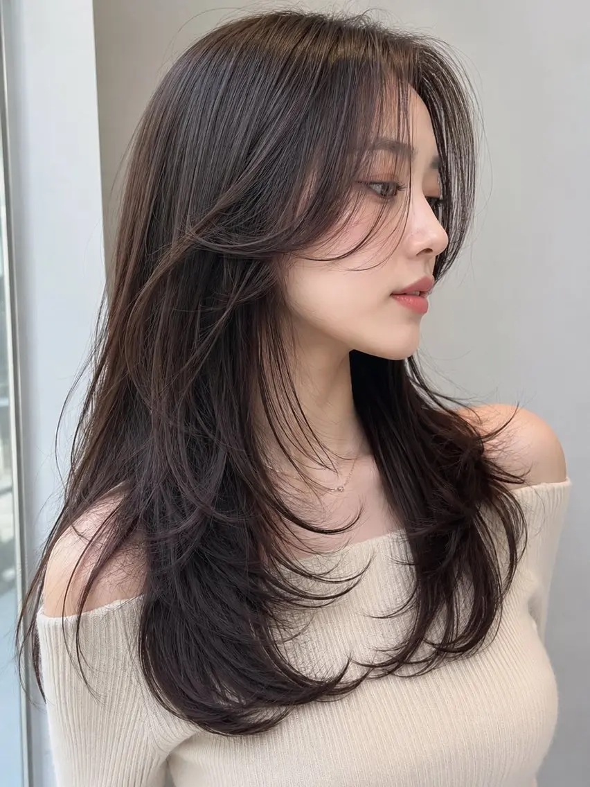 ロング カット ヘアカラー MODE K’s西宮 JR西宮のヘアスタイル