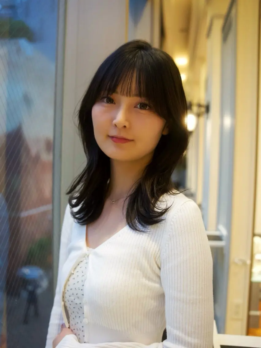 ミディアム カラー カット ヘアカラー 梅本 佳容子のヘアスタイル