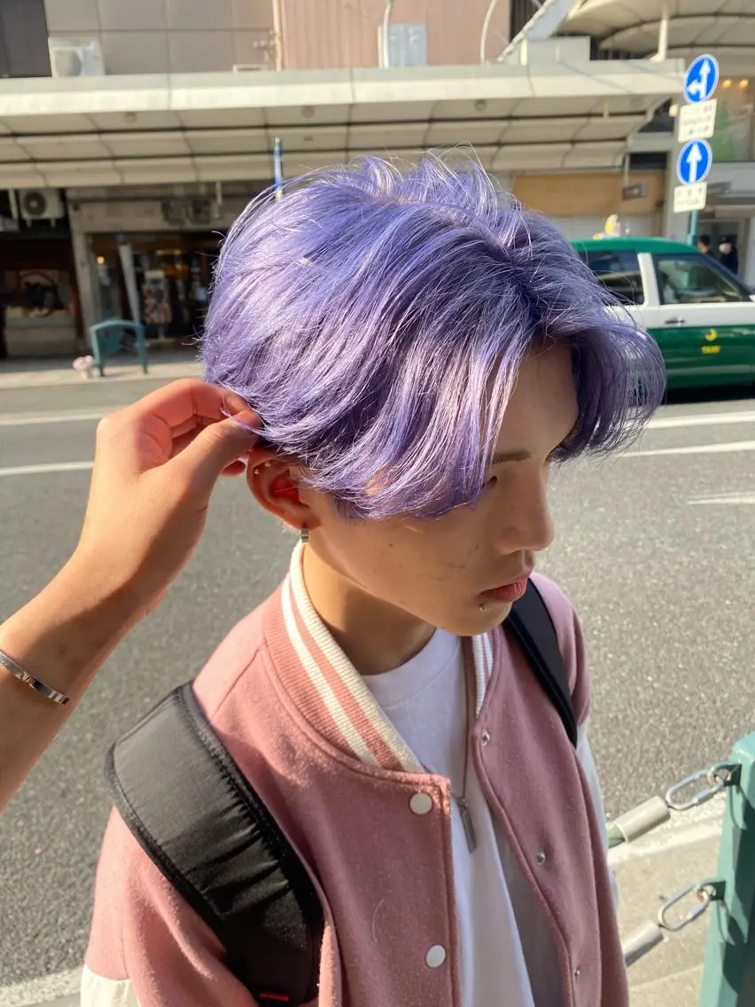 メンズ限定!!　😎メンズカット×ホワイトブリーチ×フルカラー😎¥8900​〜​の写真