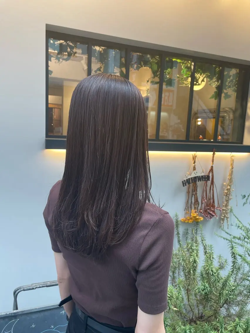 ロング カラー アディクシーカラー ベージュカラー 透明感カラー イルミナカラー ラベンダーカラー カット ヘアカラー トリートメント 顔まわりcut🌿 Hinakoのヘアスタイル