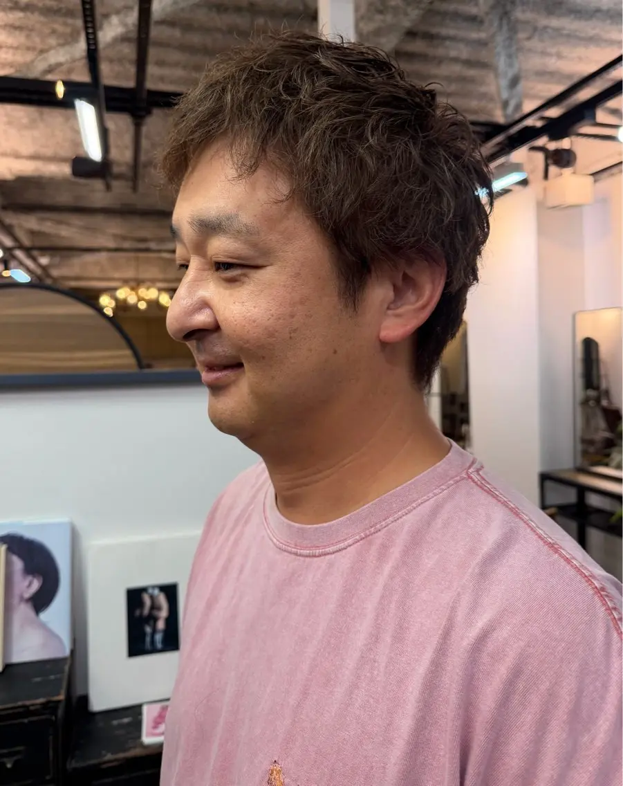 パーマ メンズ カット パーマ 木村 陽菜のヘアスタイル