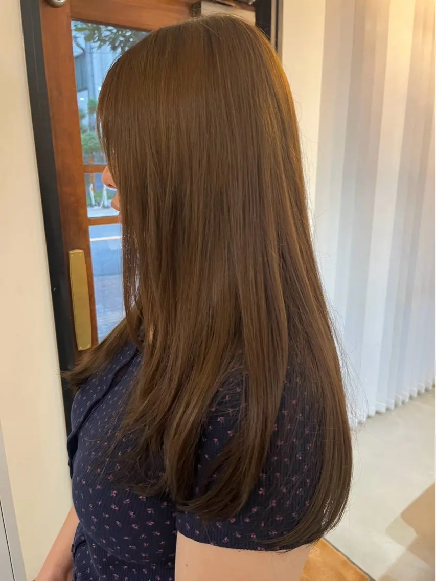 ロング カラー ベージュカラー ブリーチ ダブルカラー ヘーゼル ブリーチなしカラー ヘアカラー 🪼AYUKA🍄 モデルさん大募集‼️のヘアスタイル
