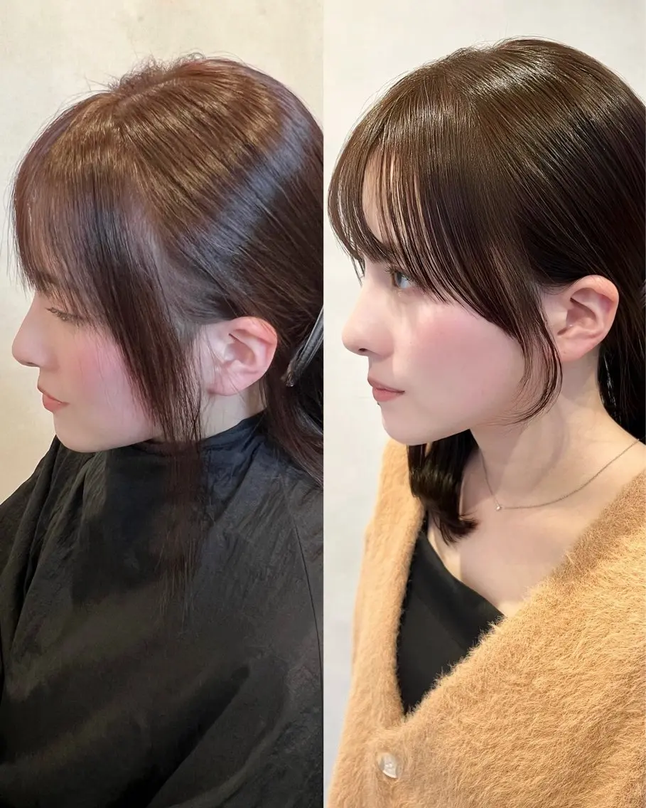 ミディアム 住 なつきのヘアスタイル