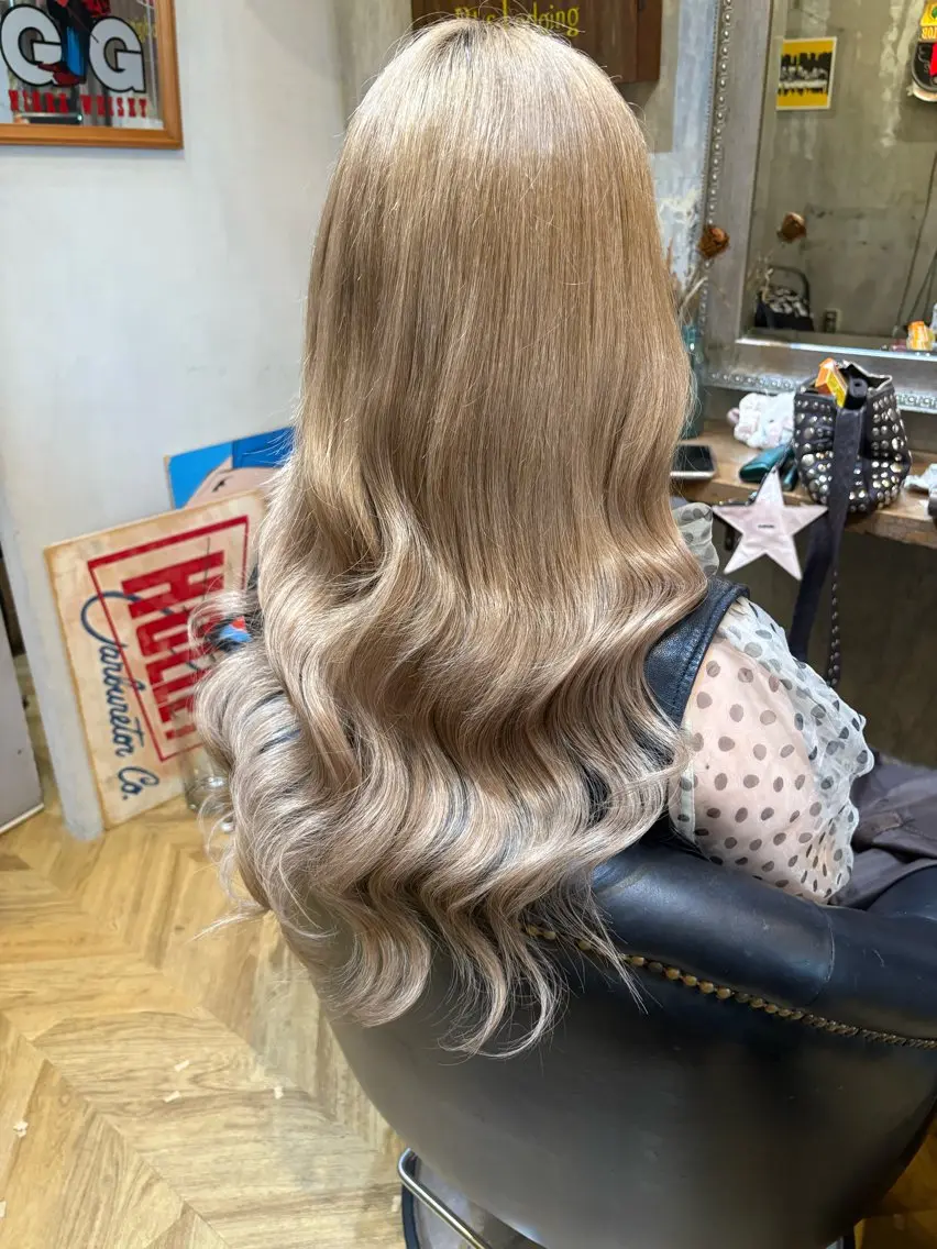 ロング ヘアアレンジ シールエクステ エクステ エクステ MIRAI パーマ/エクステのヘアスタイル