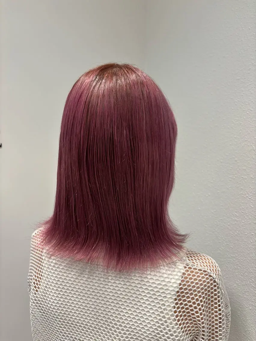 カラー ブリーチ ラベンダーカラー ピンクカラー ピンクラベンダー ヘアカラー トリートメント 艶カラー/アレンジ 💟すなおのヘアスタイル