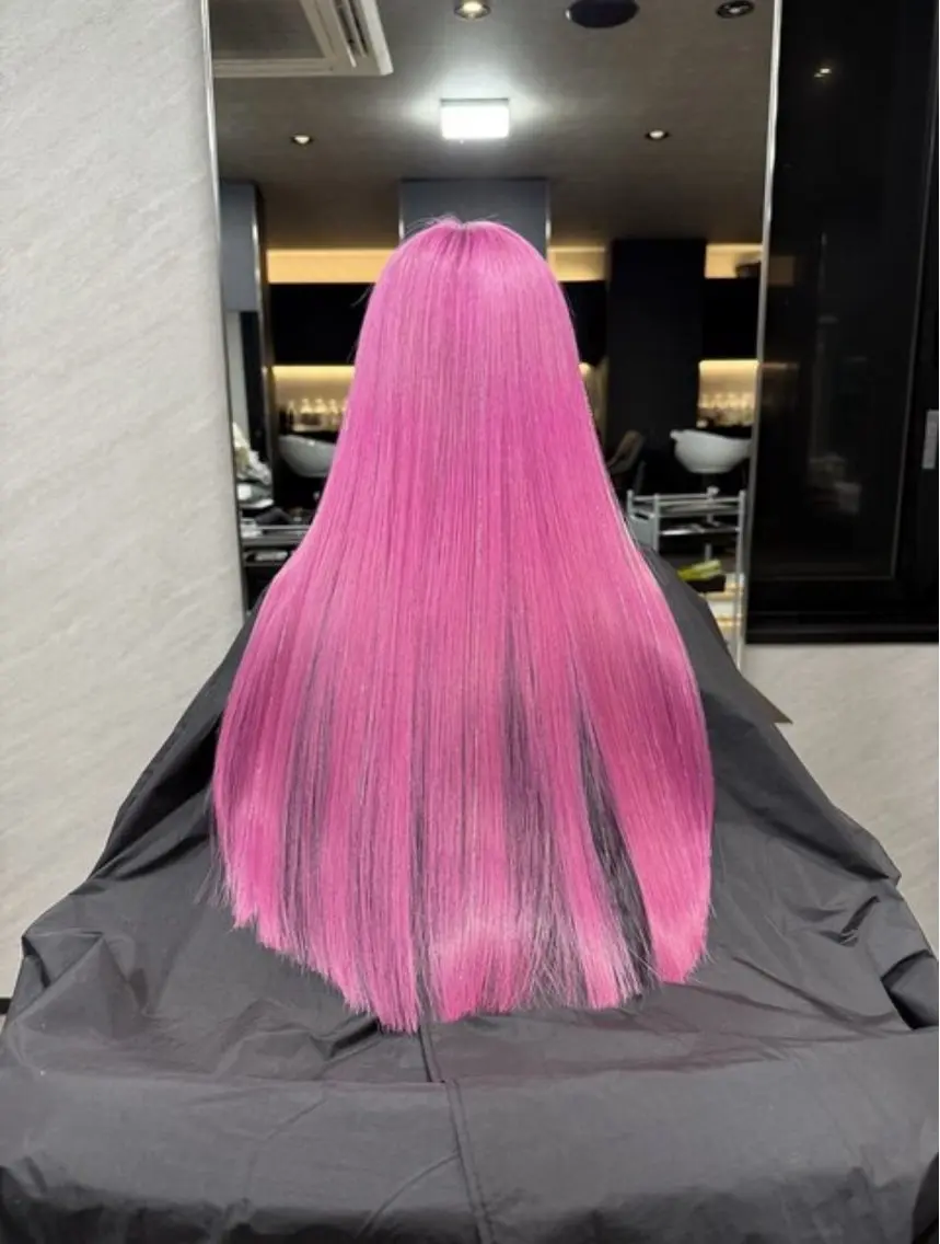 ミディアム カラー アッシュ アッシュグレー ベージュカラー ブリーチ ブロンド カット ヘアカラー トリートメント 【ときめき屋さん🎀 ハイトーン大和🎀】のヘアスタイル