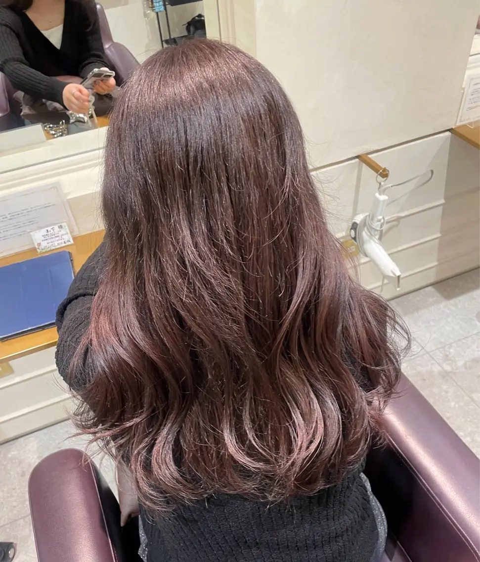 ロング カラー ラベンダーカラー ラベンダーピンク ピンクカラー カット ヘアカラー 本城 紗良のヘアスタイル