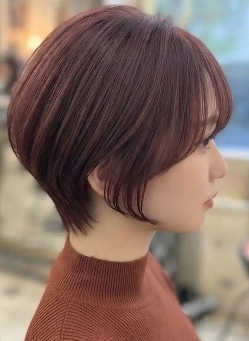 ショート ショートヘア カット ヘアカラー 新宿御苑/ショート ショートボブ/山口のヘアスタイル