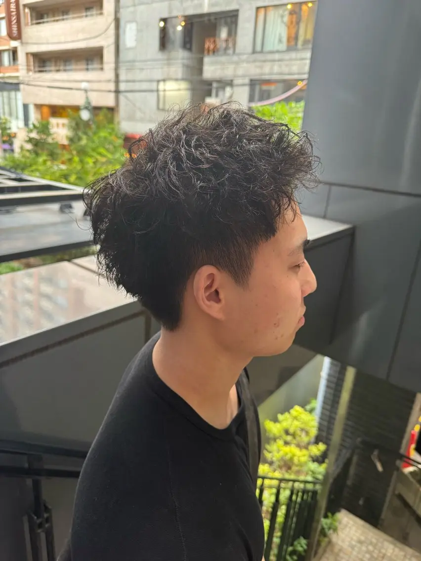 メンズ カット パーマ 河野 悠のヘアスタイル