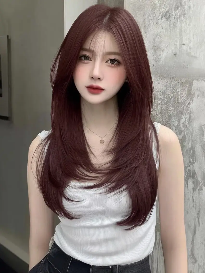 ロング カラー 似合わせカット カット ヘアカラー トリートメント 渋谷韓国レイヤー /SAYAKA🩶ᩚのヘアスタイル