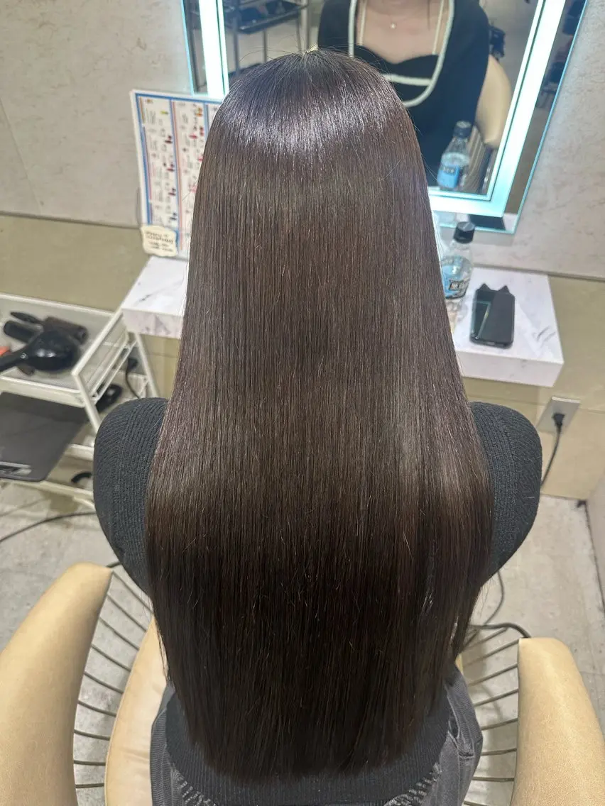 ロング カラー パーマ カット ヘアカラー 縮毛矯正 トリートメント 髪質改善⭐️縮毛矯正 中野⭐️Rinaのヘアスタイル