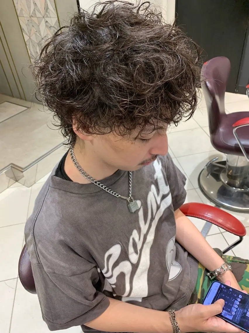 ✨メンズメニュー✨🔥再現性カット➕ダメージレスパーマ➕ケアトリートメント✨炭酸泉+スペシャルシャンプー✨フルケア✨の写真