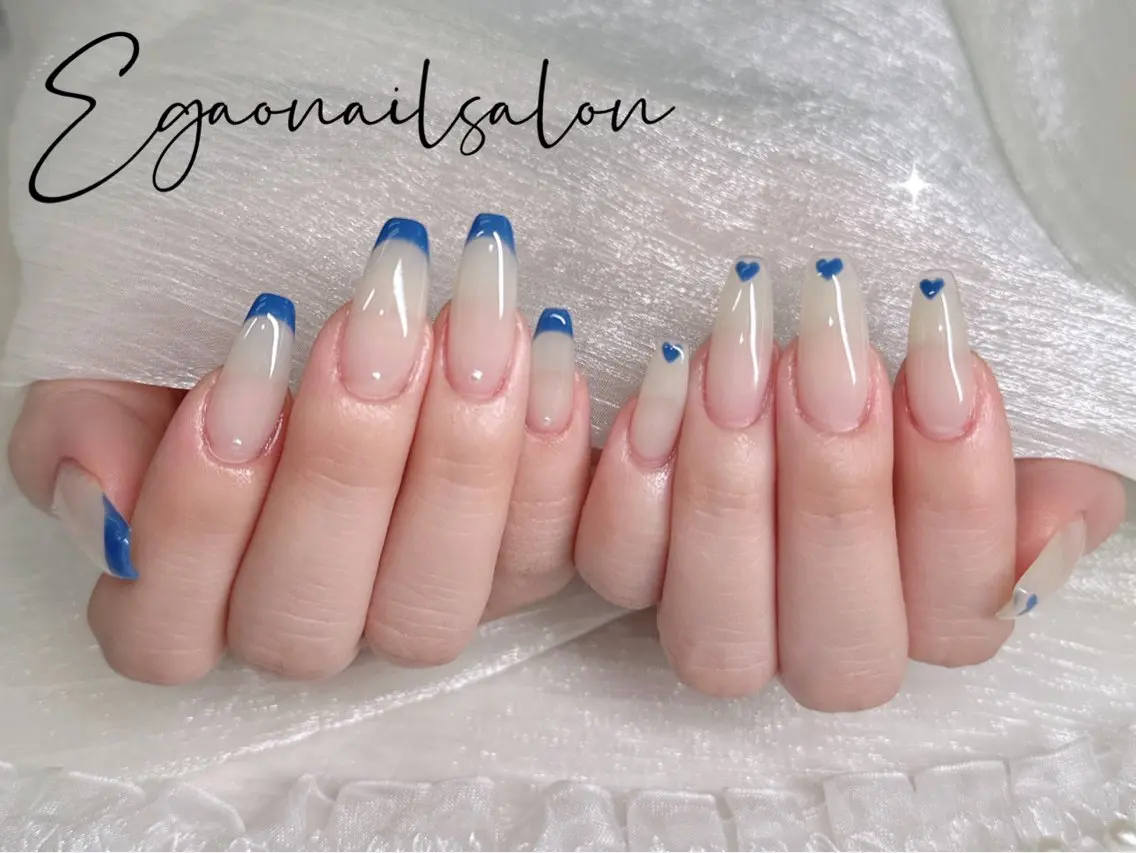 ネイル アートネイル フットネイル フレンチネイル ジェルネイル グラデーション EGAO NAIL 錦糸町店のネイルデザイン