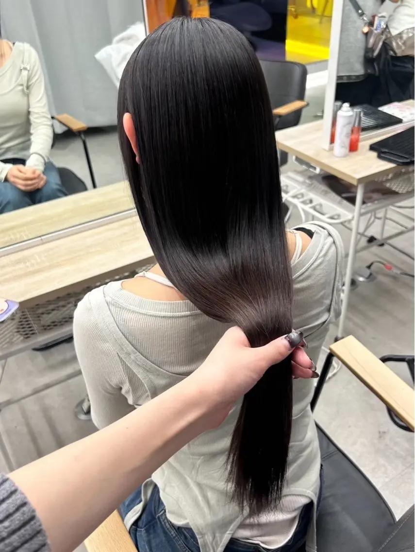 ロング カラー 髪質改善 トリートメント ミハル🎀ネイル/ マツエクのネイルデザイン