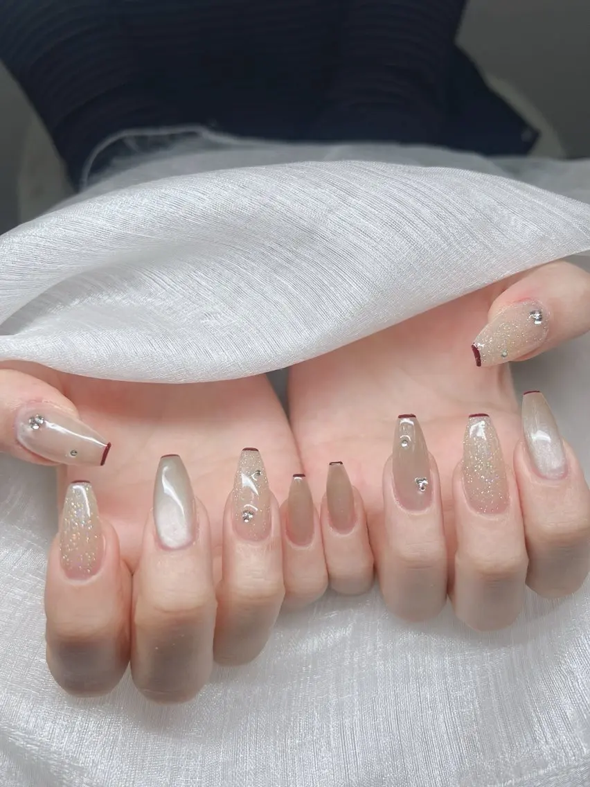 ネイル ハンドネイル Lee Nails チップ長さだし専門店のネイルデザイン