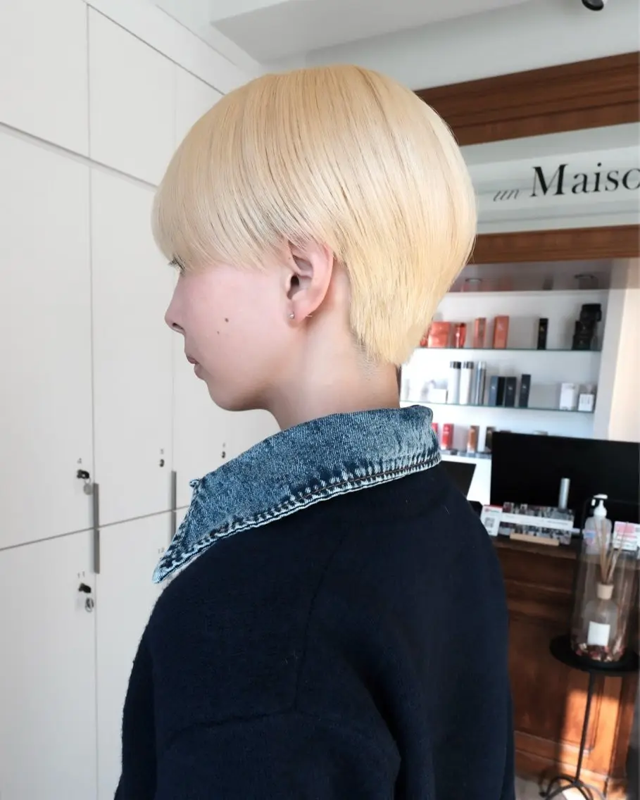 ショート カラー ショートボブ 丸みショート ボブ 似合わせカット ショートヘア カット ヘアカラー トリートメント ショート/ボブ/縮毛 原宿🪷Akinaのヘアスタイル