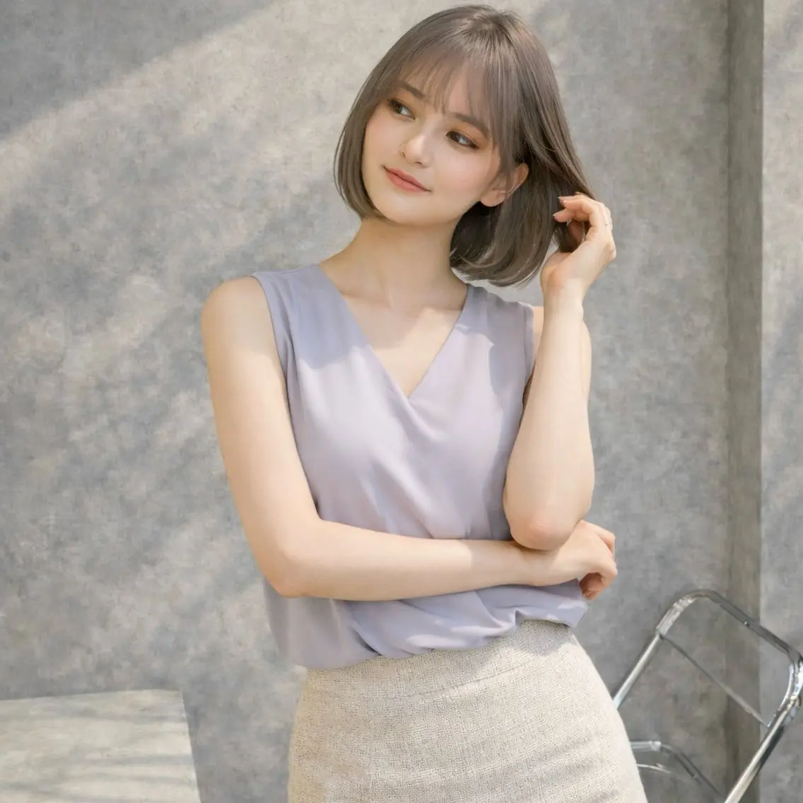 ショート カラー ヘアカラー 一ノ瀬 暁のヘアスタイル