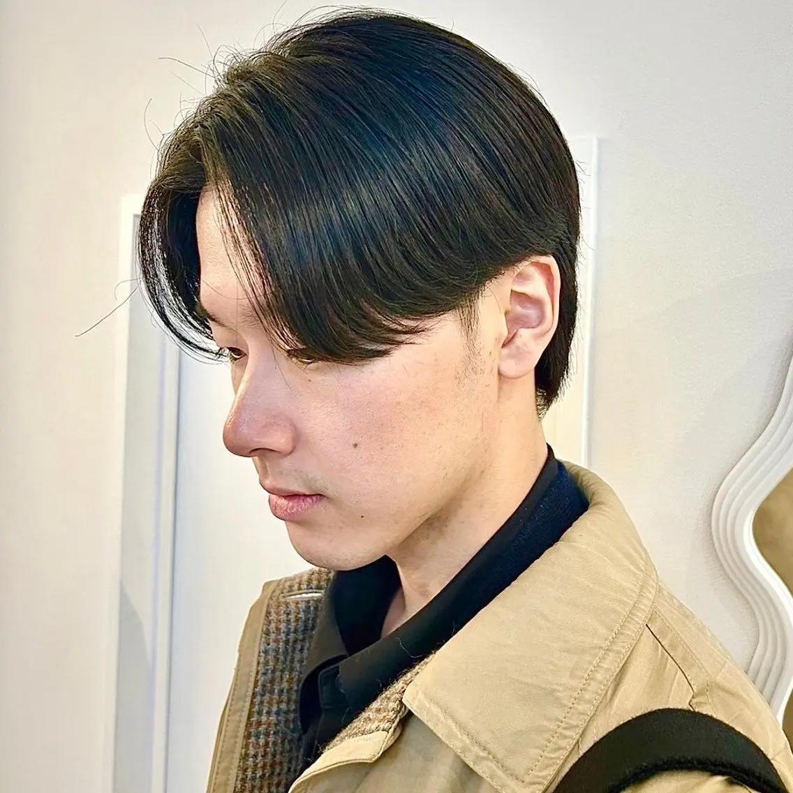 メンズ センターパート マッシュ メンズパーマ スパイキーショート ツーブロック カット 🍒中川葵久美🍒 レイヤー/メンズのヘアスタイル