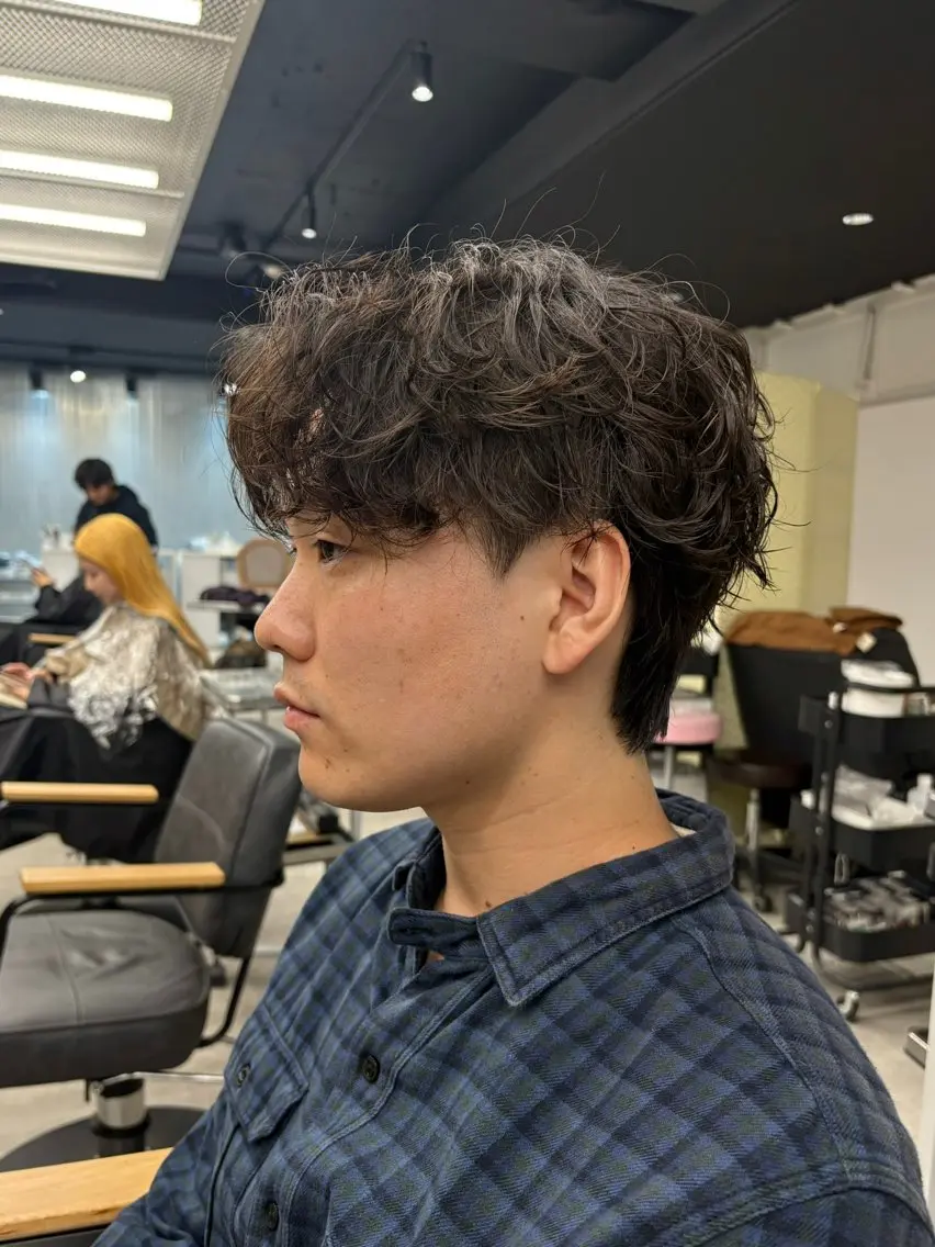 ショート パーマ メンズ メンズパーマ プードルパーマ 学生(メンズ向け) 波巻きパーマ 学生 カット パーマ シャドウパーマ/ ルーズパーマ/メンズのヘアスタイル