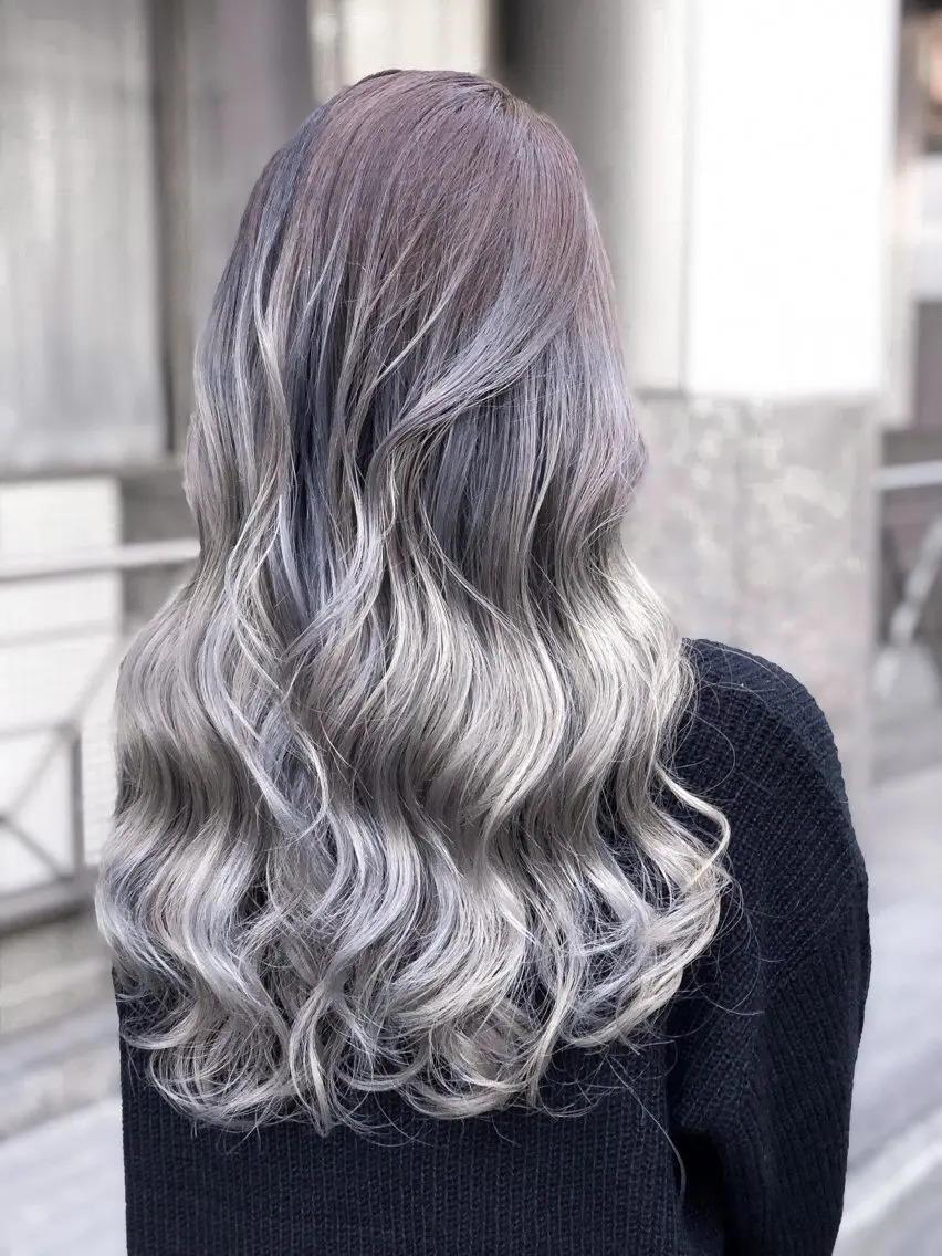 ロング カラー シールエクステ ブリーチ ケアブリーチ デザインカラー ダブルカラー 🦋韓国hair🦋 エクステ店長sakiのヘアスタイル