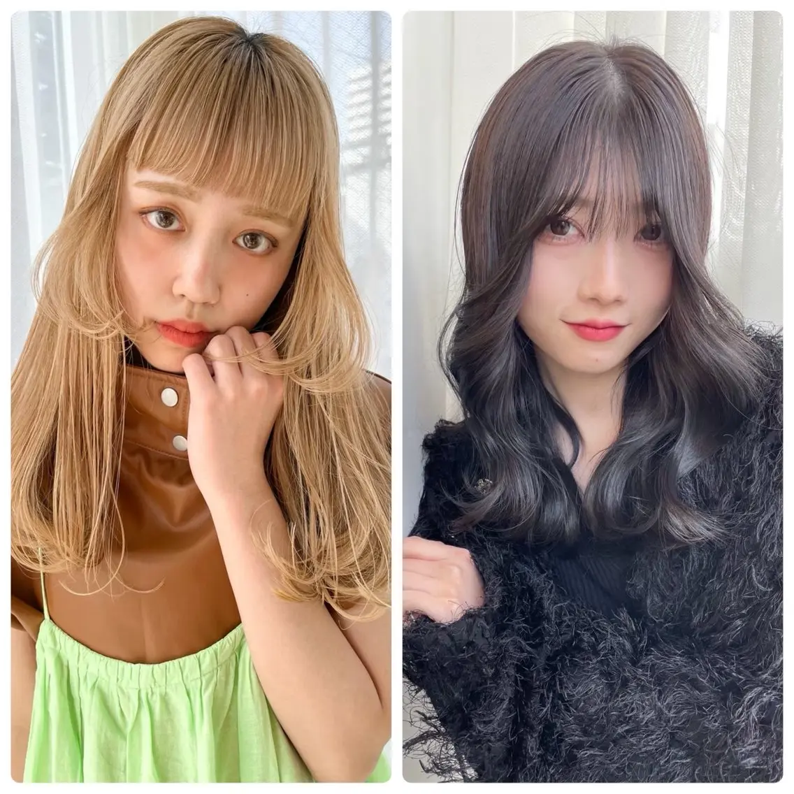 セミロング ヘアカラー ness/rina /透明感カラーのヘアスタイル