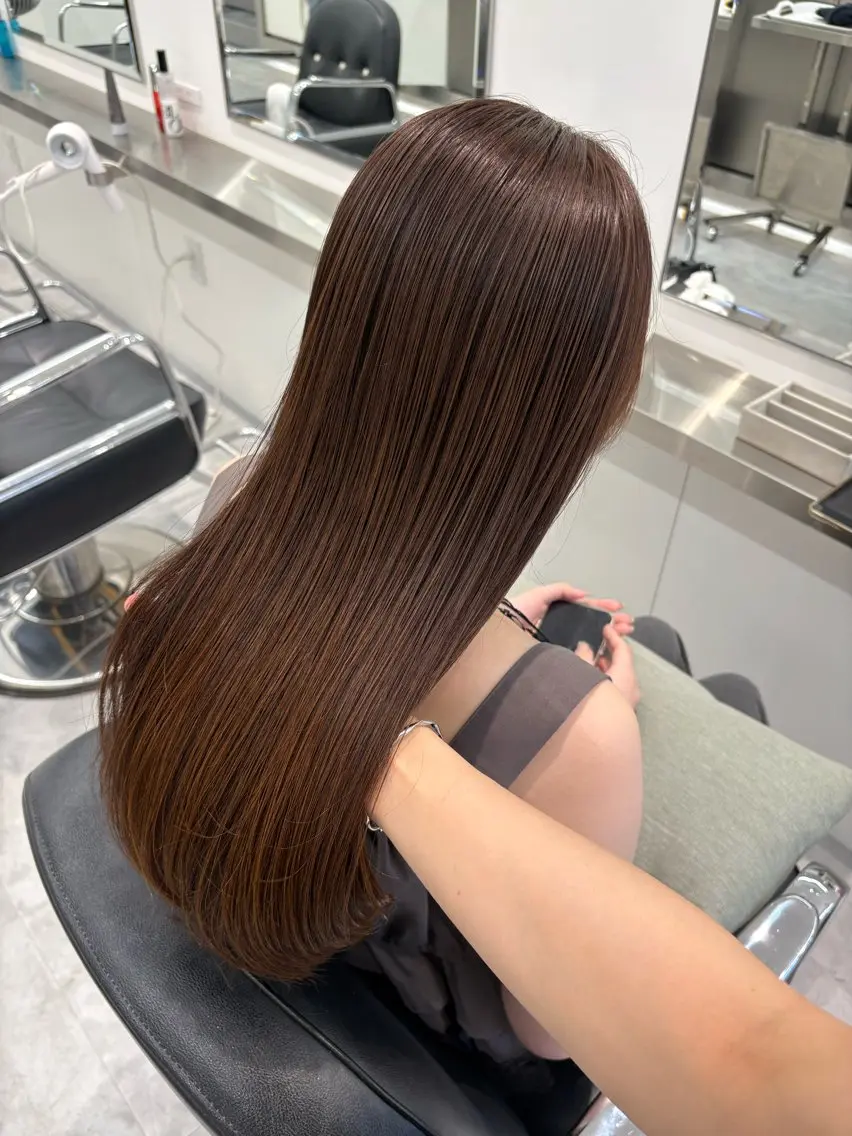 セミロング カラー カット ヘアカラー Parve Mix/ 平 奈果🎀のヘアスタイル