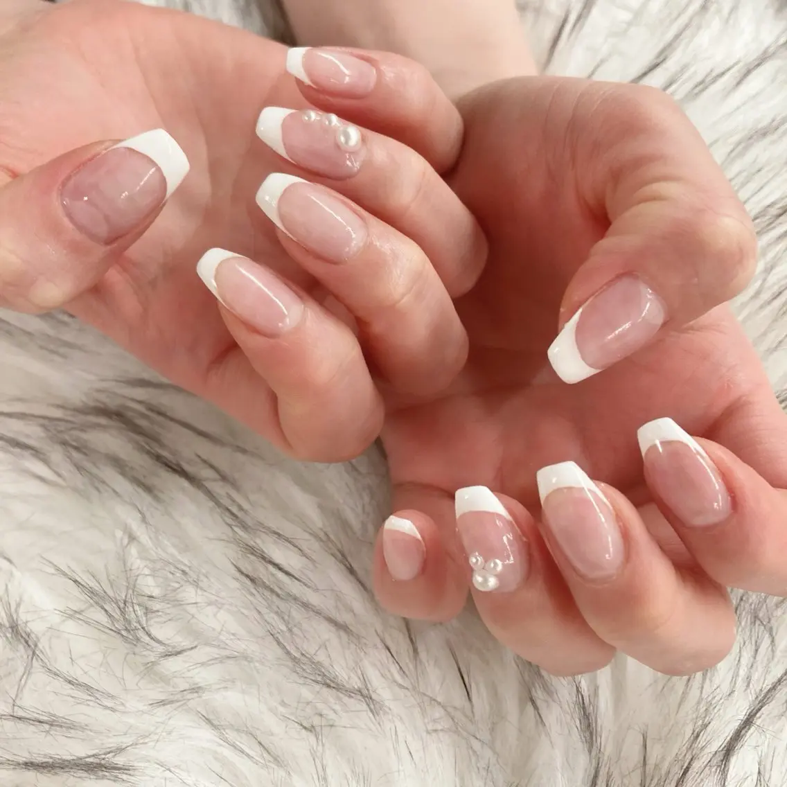 ネイル クリアネイル フレンチネイル ハンドネイル kanako nail🌷のネイルデザイン