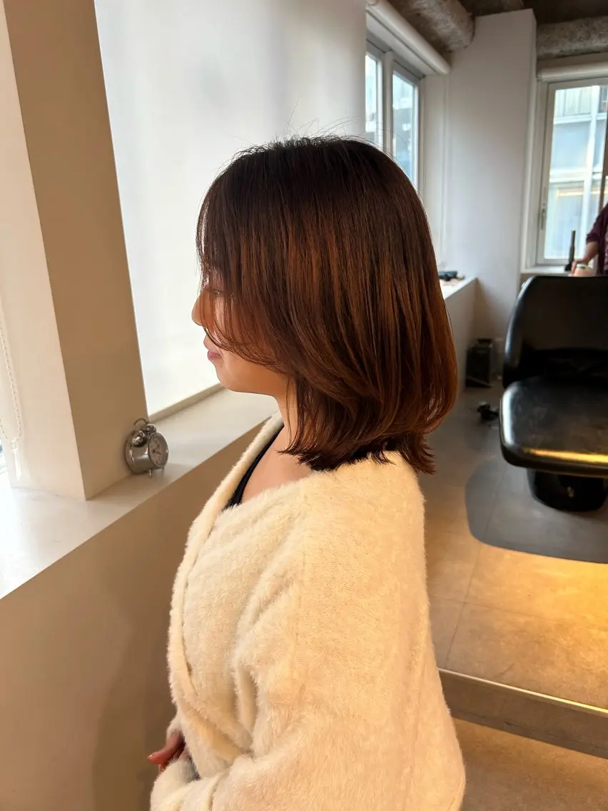 ミディアム ミディアムレイヤー レイヤーカット 似合わせカット🎀 梅田‎🤍sayaのヘアスタイル
