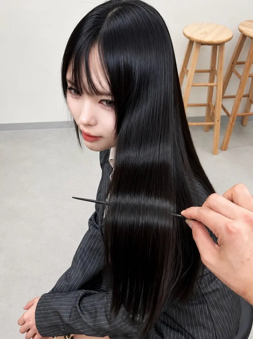 ロング 髪質改善 艶髪施術 関谷ヒュウのヘアスタイル