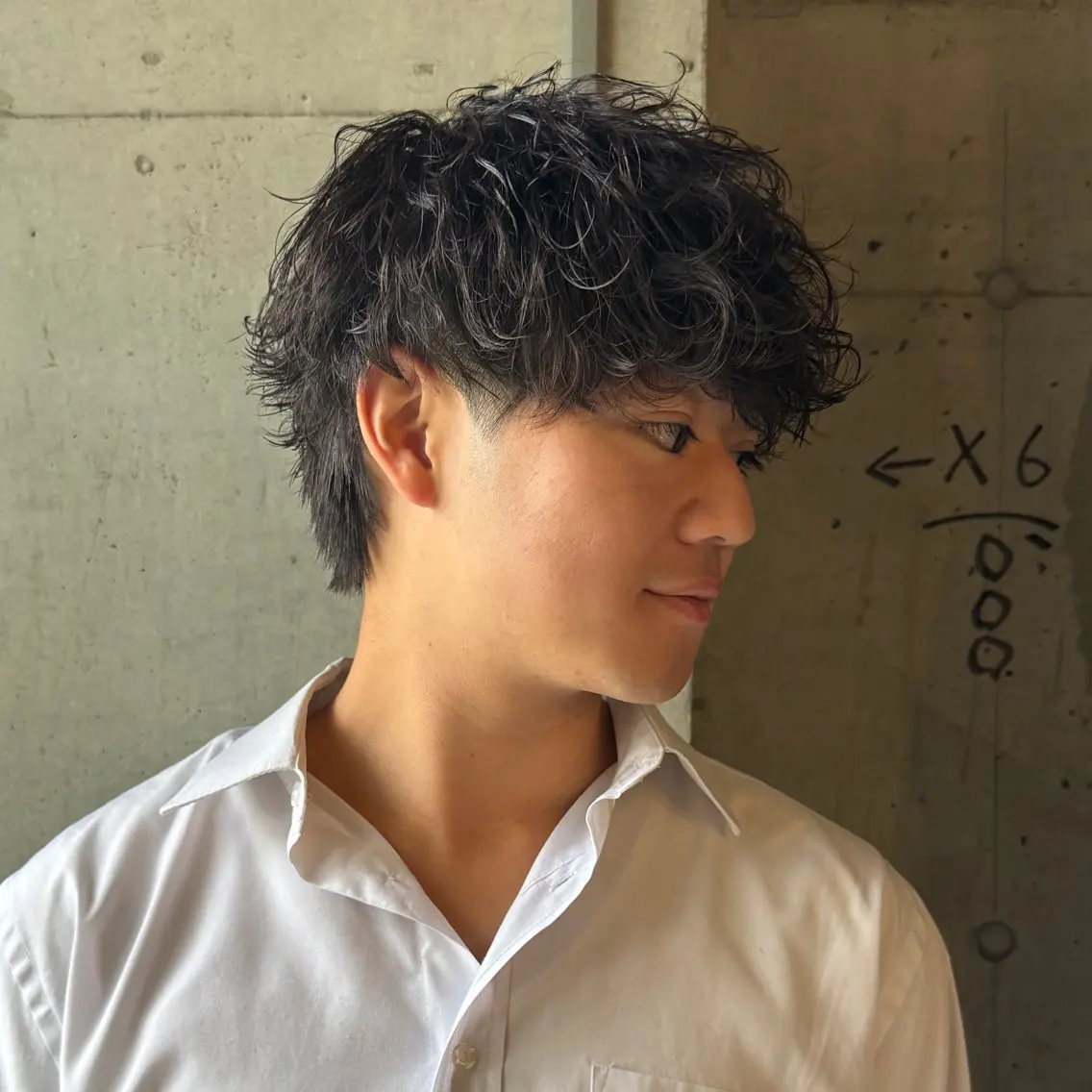 ショート パーマ メンズ 刈り上げ メンズウルフカット ウルフカット カット パーマ トリートメント ヘアセット お悩み×垢抜け特化 KAYA/渋谷のヘアスタイル